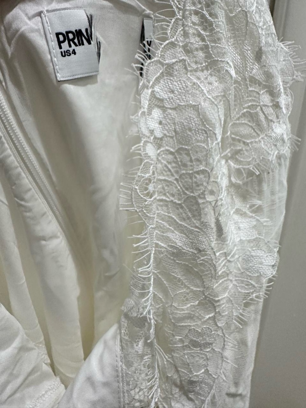 Princess Polly White Lace Trim Mini Slip Dress - Picture 5 of 5